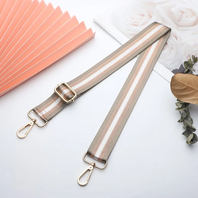 Adjustable Removable Shoulder Bag Strap for Women Nylon Crossbody Messenger Handbag Belt Fashion Striped Replacement Accessories - Image 6