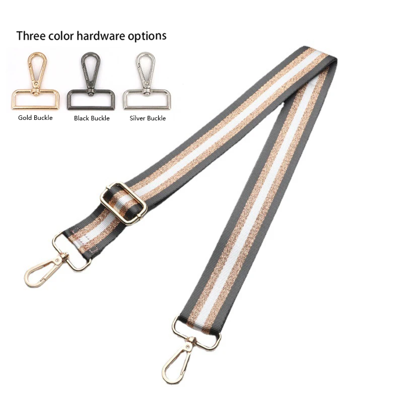 Adjustable Removable Shoulder Bag Strap for Women Nylon Crossbody Messenger Handbag Belt Fashion Striped Replacement Accessories - Image 2
